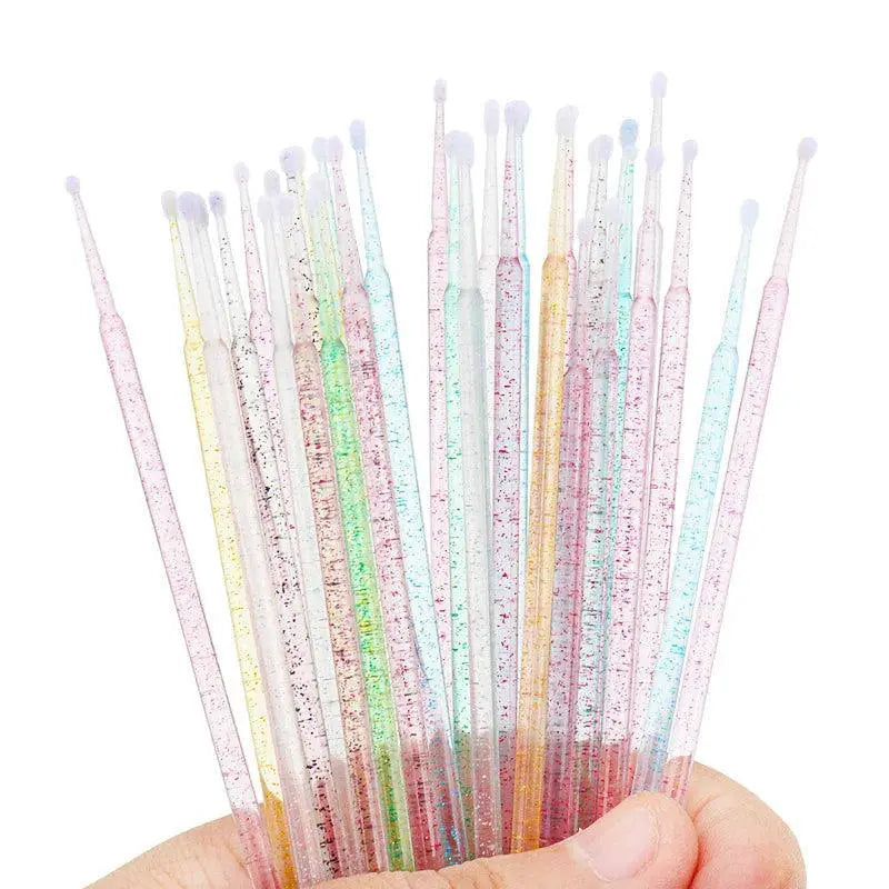 Crystal MicroBrush Swab Set For Women Eyelash Extensions