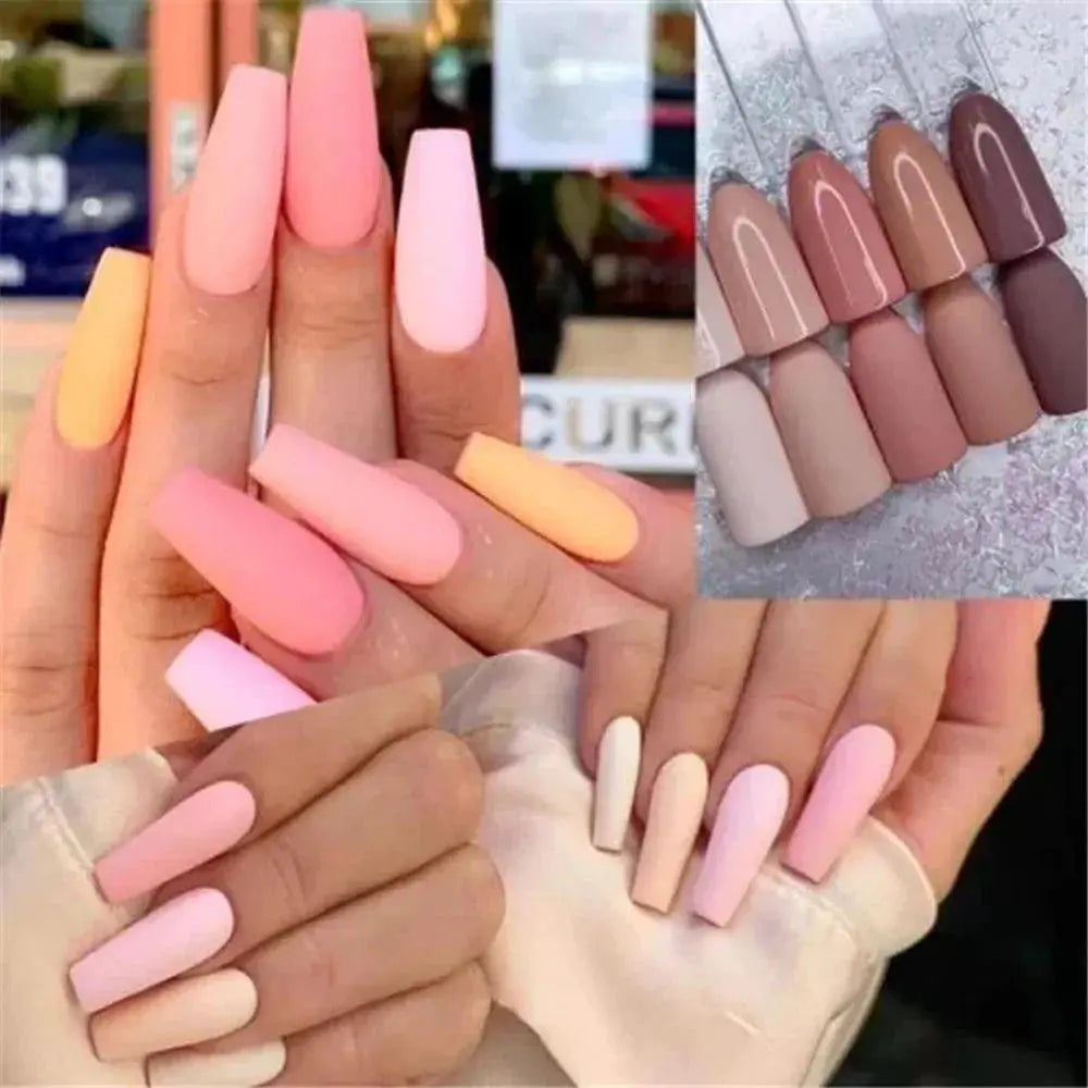 Crystal Pink Brown Shades Nail Acrylic Powder Set 20 Colors