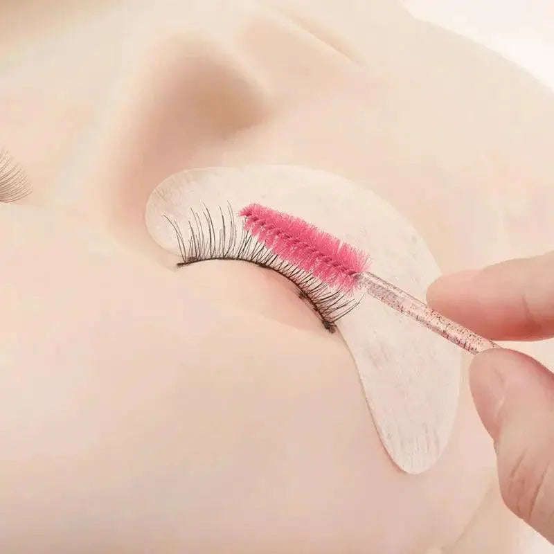 Crystal Pink Eyelash and Brow Brush Set for Flawless Results