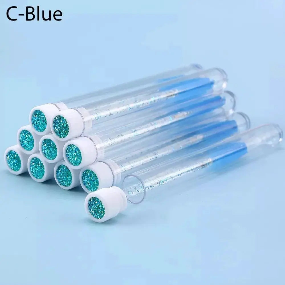Flawless Lash Brow Brush Set for Pros — E Blue 10pcs