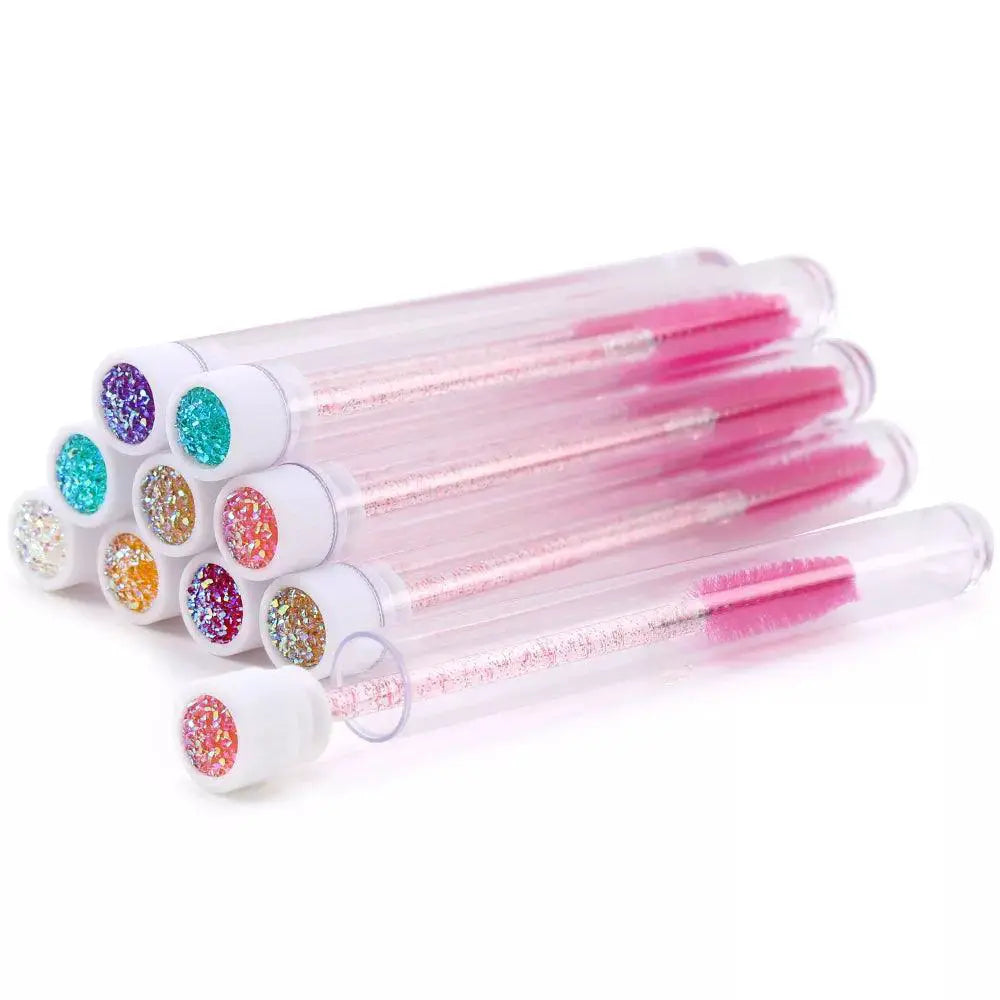 Crystal Pink Eyelash and Brow Brush Set for Flawless Results