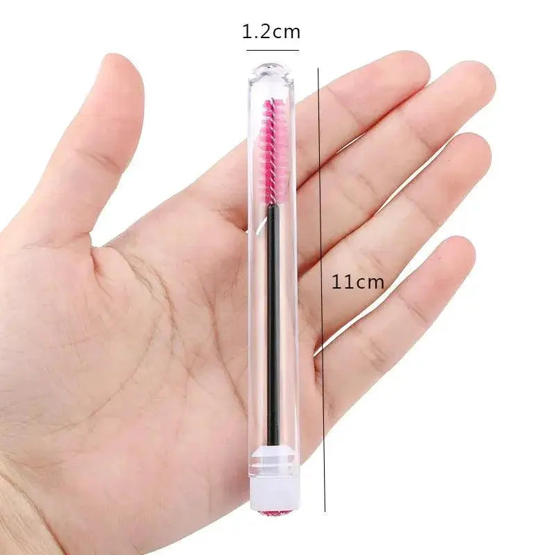 Crystal Pink Eyelash and Brow Brush Set for Flawless Results