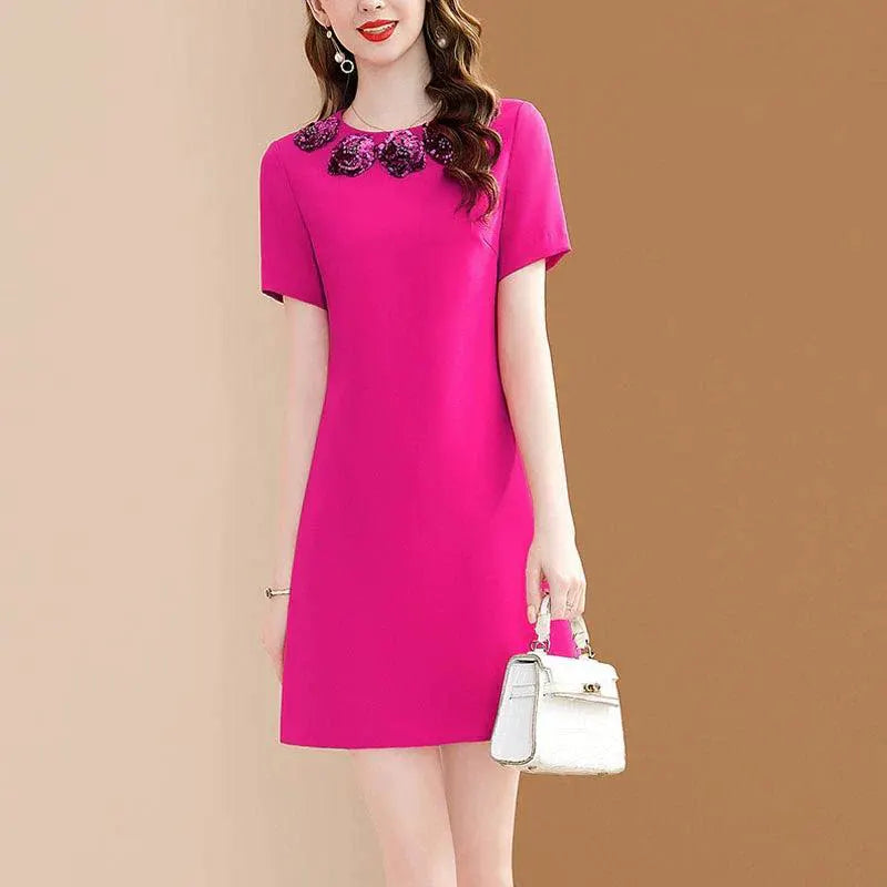 Crystal Sequins Dress Elegant Age Defying Style Chic