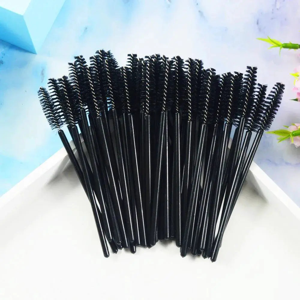 Crystal Stick Eyelash Brushes 50 Pack For Precise Makeup