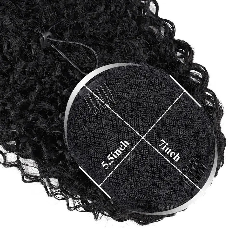 Curly Drawstring Ponytail Wig 32 Inch Afro Hairpiece