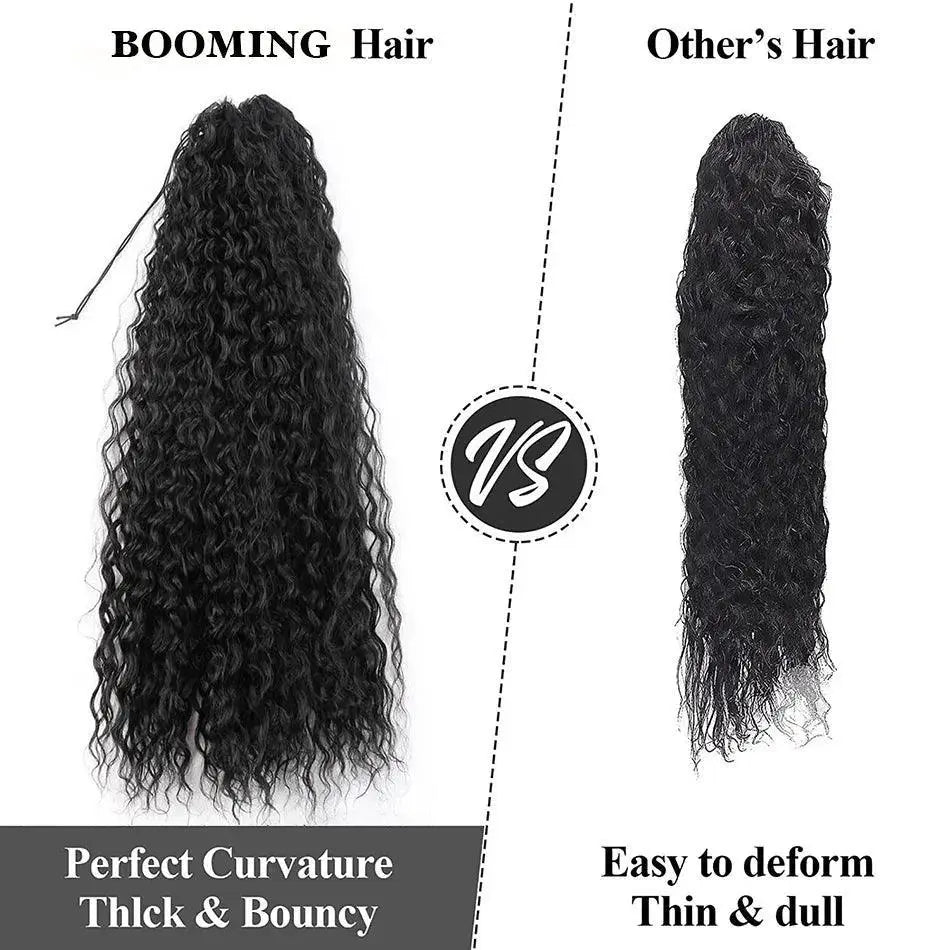 Curly Drawstring Ponytail Wig 32 Inch Afro Hairpiece