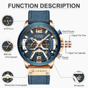 CURREN Analog Sports Watch Stylish Men's Timepiece Outdoor