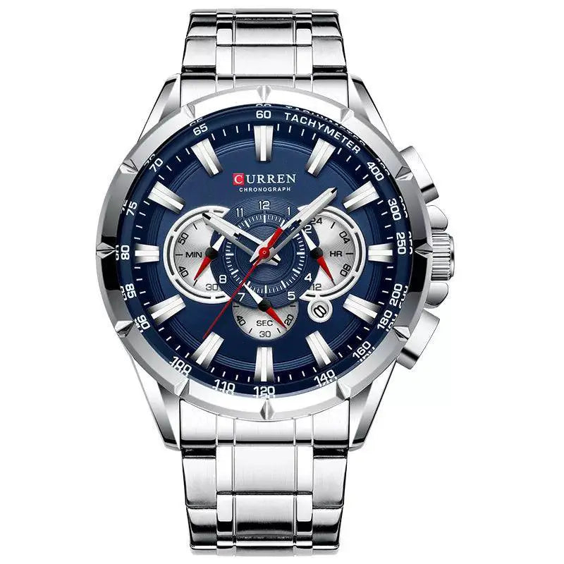 Curren Chronograph Mens Sport Watch Waterproof Design