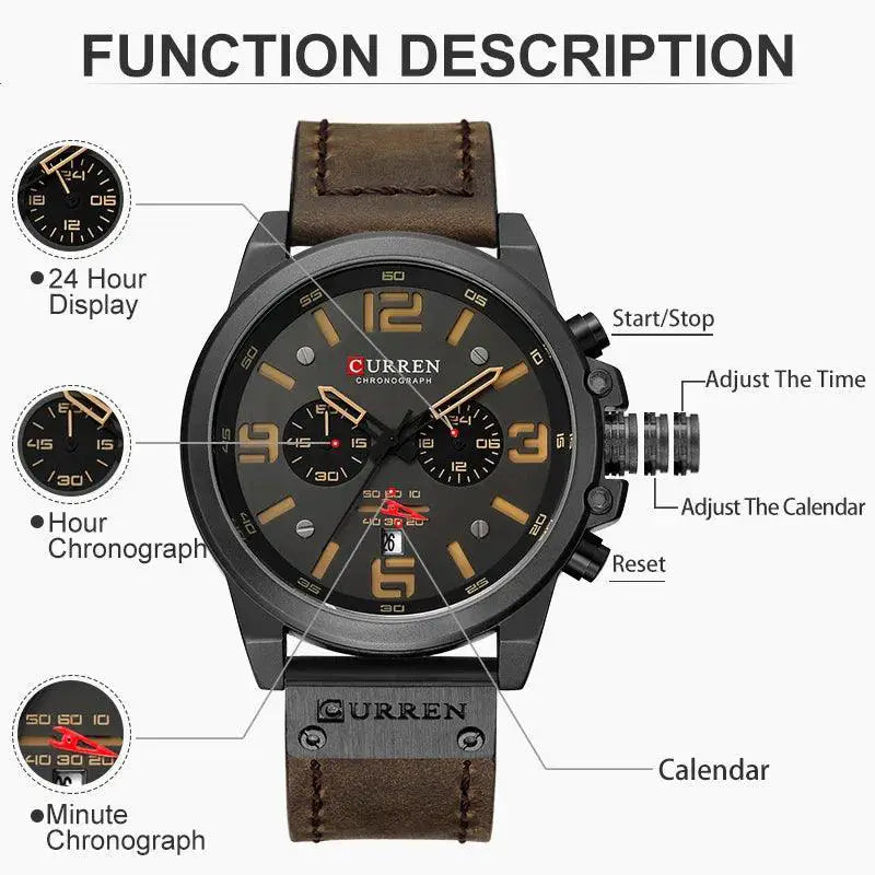 Chronograph Military Sport Watch Waterproof Durable Steel - OurLum.com