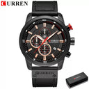 CURREN Chronograph Quartz Watch Stylish Military Sports Timepiece