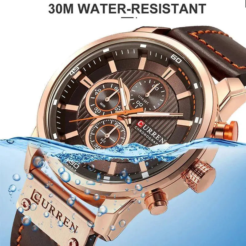 CURREN Chronograph Quartz Watch Military Sports Timepiece