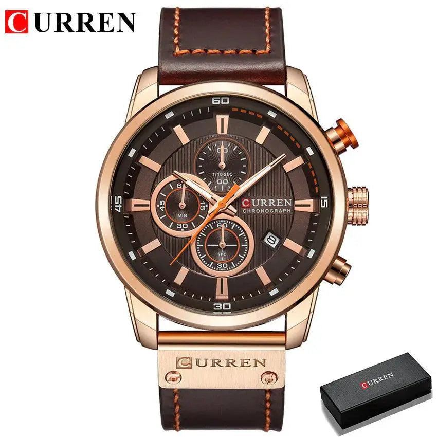 CURREN Chronograph Quartz Watch Military Sports Timepiece