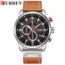 CURREN Chronograph Quartz Watch Stylish Military Sports Timepiece