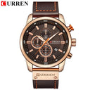 CURREN Chronograph Quartz Watch Stylish Military Sports Timepiece