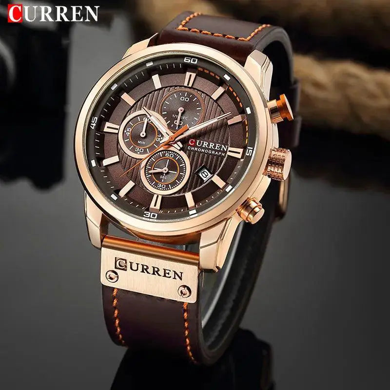 CURREN Chronograph Quartz Watch Military Sports Timepiece