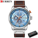 CURREN Chronograph Quartz Watch Stylish Military Sports Timepiece