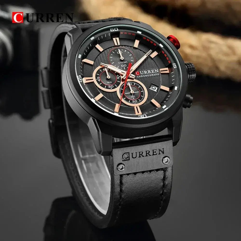 CURREN Men's Chronograph Watch Quartz Timepiece Design - OurLum.com