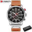 CURREN Men's Chronograph Watch Stylish Quartz Timepiece Design