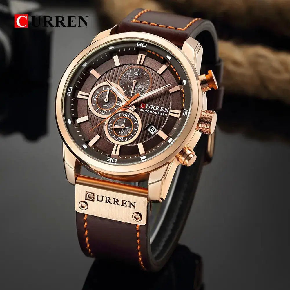 CURREN Men's Chronograph Watch Quartz Timepiece Design - OurLum.com