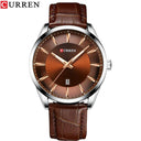 CURREN Men's Leather Wristwatch Stylish Water Resistant Watch