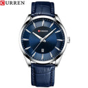 CURREN Men's Leather Wristwatch Stylish Water Resistant Watch