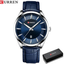 CURREN Men's Leather Wristwatch Stylish Water Resistant Watch