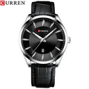 CURREN Men's Leather Wristwatch Stylish Water Resistant Watch