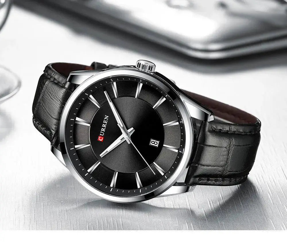 Curren Mens Leather Wristwatch Stylish Water Resistant Watch
