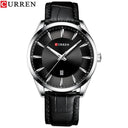 CURREN Men's Leather Wristwatch Stylish Water Resistant Watch