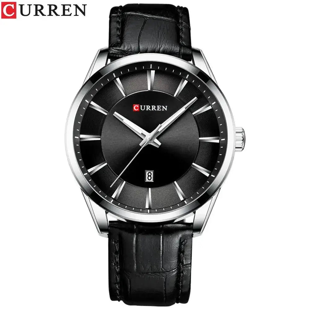 Curren Mens Leather Wristwatch Stylish Water Resistant Watch