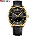 CURREN Men's Leather Wristwatch Stylish Water Resistant Watch