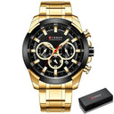 CURREN Men’s Luxury Chronograph Watch Bold Waterproof Timepiece