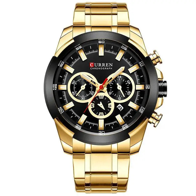 Curren Mens Luxury Chronograph Watch Waterproof Timepiece