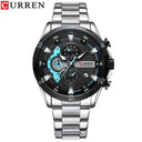 CURREN Stainless Steel Chronograph Watches Modern Style Men