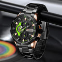 CURREN Stainless Steel Chronograph Watches Modern Style Men
