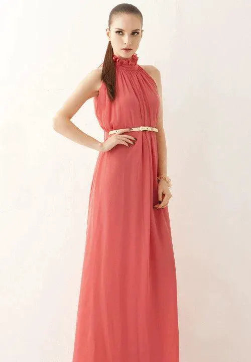 Curvy Women Bohemian Halter Dress Beach Style Statement