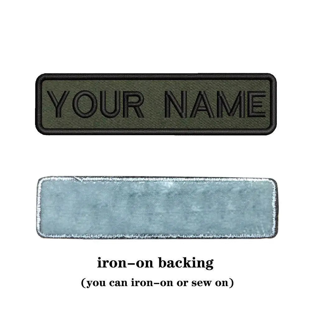 Custom Army Green Text Embroidered Patch Personalized Badge
