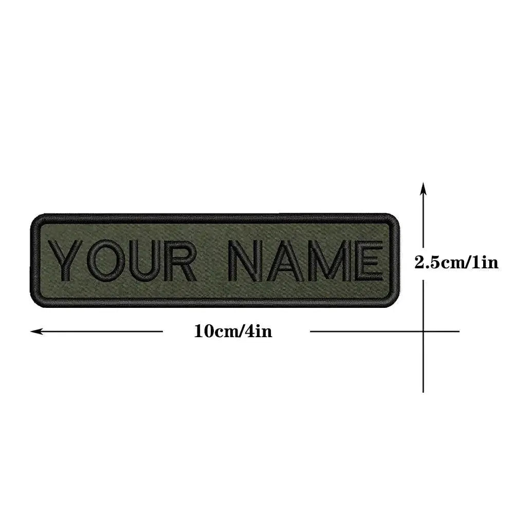 Custom Army Green Text Embroidered Patch Personalized Badge