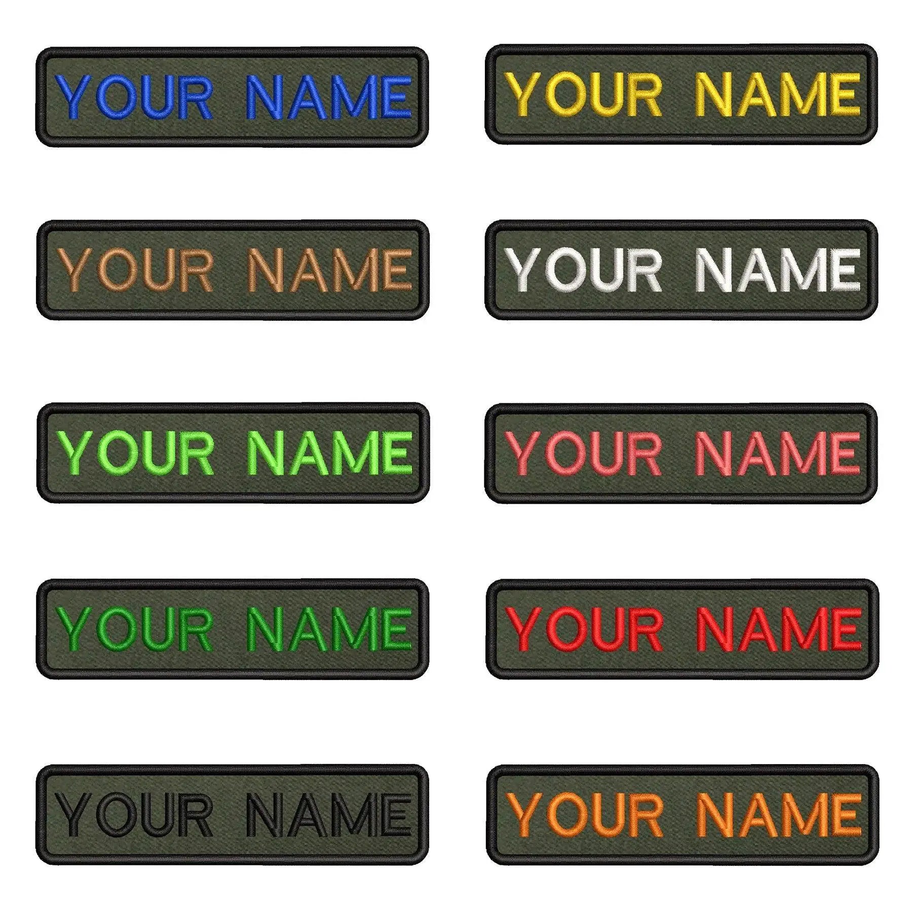 Custom Army Green Text Embroidered Patch Personalized Badge