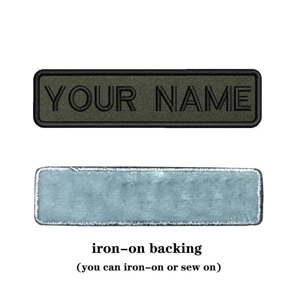 Custom Army Green Text Embroidered Patch Personalized Badge