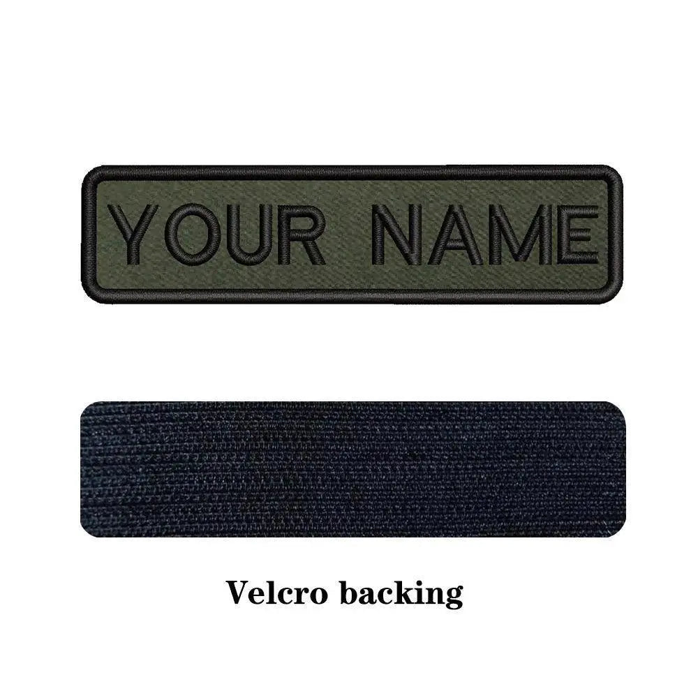 Custom Army Green Text Embroidered Patch Personalized Badge