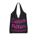 Large Tote Bag for Women with Logo Print