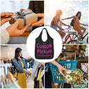 Large Tote Bag for Women with Logo Print