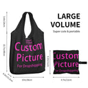 Large Tote Bag for Women with Logo Print