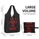 Large Tote Bag for Women with Logo Print