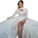 Custom Beaded Lace Bridal Gown for Bride