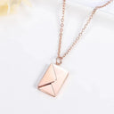 Custom Engraved Love Letter Pendant Necklace Gift Idea