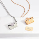 Custom Engraved Love Letter Pendant Necklace Gift Idea