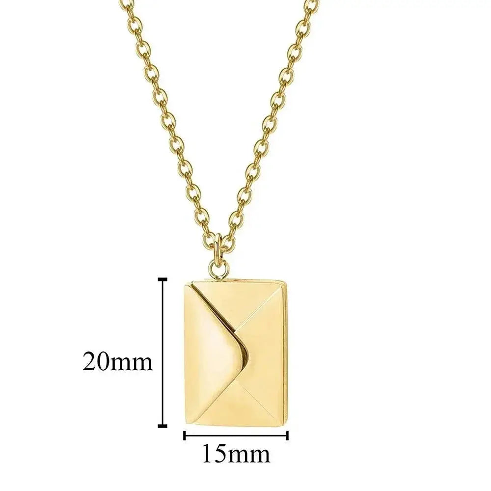 Custom Engraved Love Letter Pendant Necklace Gift Idea