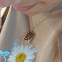 Custom Engraved Love Letter Pendant Necklace Gift Idea